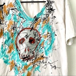 Original Hand Painted Skull Shirt
